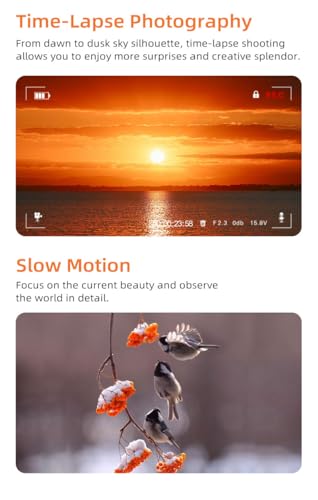 5K Handheld Camera with 3-Axis Gimbal Stabilizer R453