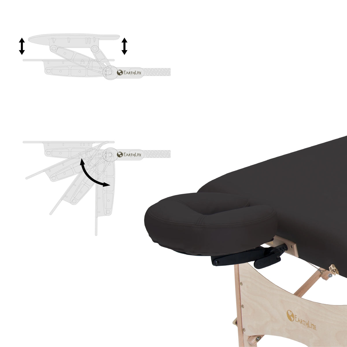 Portable Massage Table Package Deluxe Adjustable Headrest, Hard Maple I92258