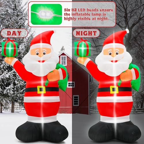 15FT Inflatable Santa Claus with 8pcs LED W354