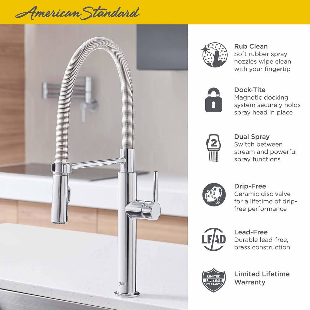 Polished Chrome Pull-Down Kitchen Faucet V880