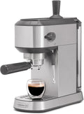 Compact Espresso Machine with Milk Frother, Stainless Steel R11863