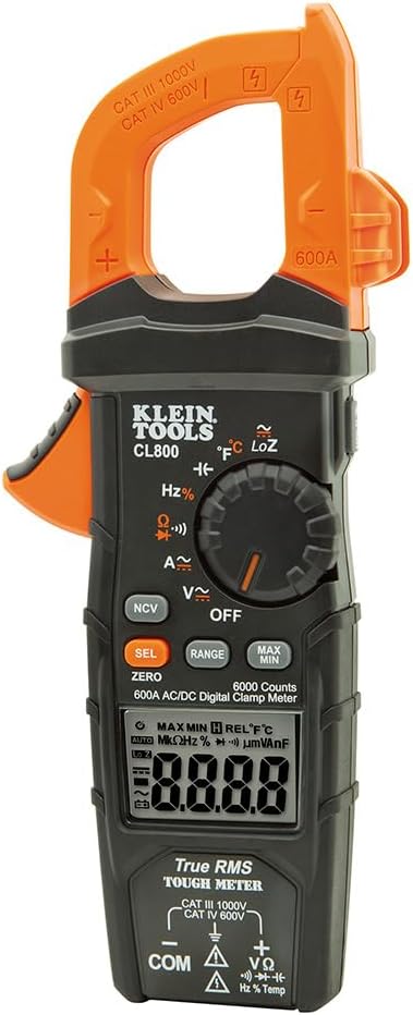 Digital Clamp Meter, Auto Ranging TRMS, AC/DC Volt/Current, LoZ, Continuity, Frequency, Capacitance, NCVT, Temp, 1000V J7266