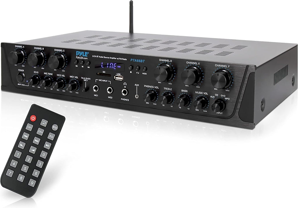 6 Channel 600 Watt Bluetooth Stereo Receiver Amplifier W6359