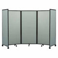 Navy Blue Mobile Accordion Room Divider S7108