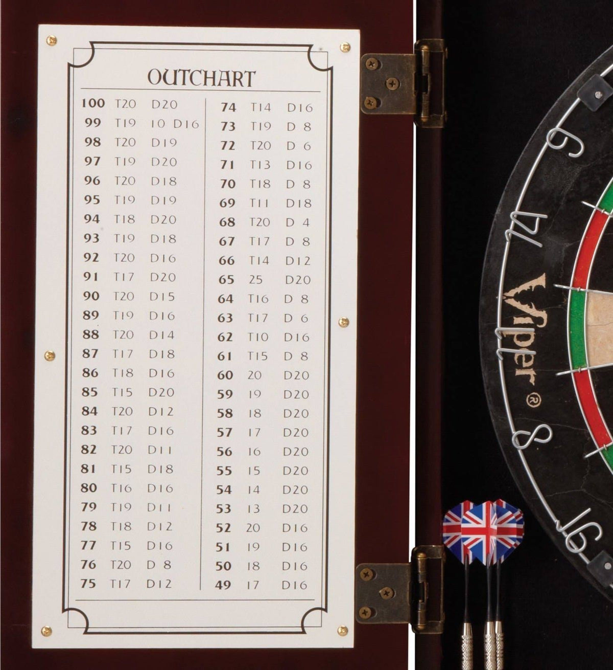 Sisal/Bristle Steel Tip Dartboard & Cabinet Bundle B173405