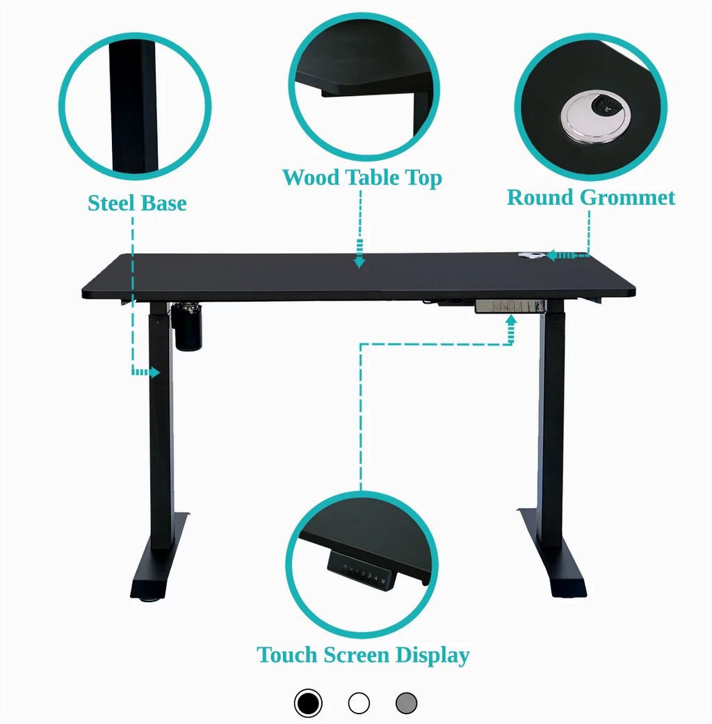 Electric Height Adjustable Desk Frame with Tabletop B9836