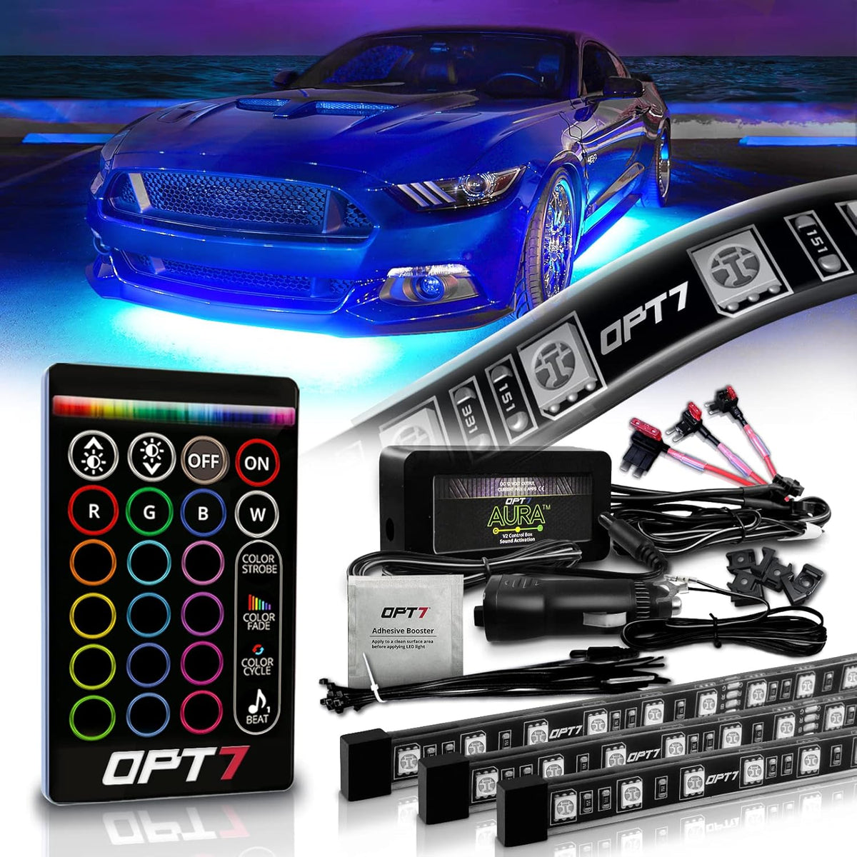2 x 48 inch + 2 x 36 inch Multi-Color Waterproof LED Light Strips G27812