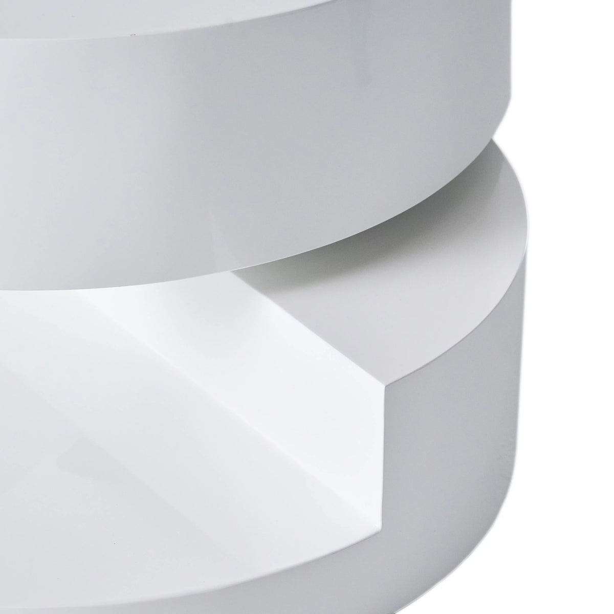 Glossy White Rotating Coffee Table B8947
