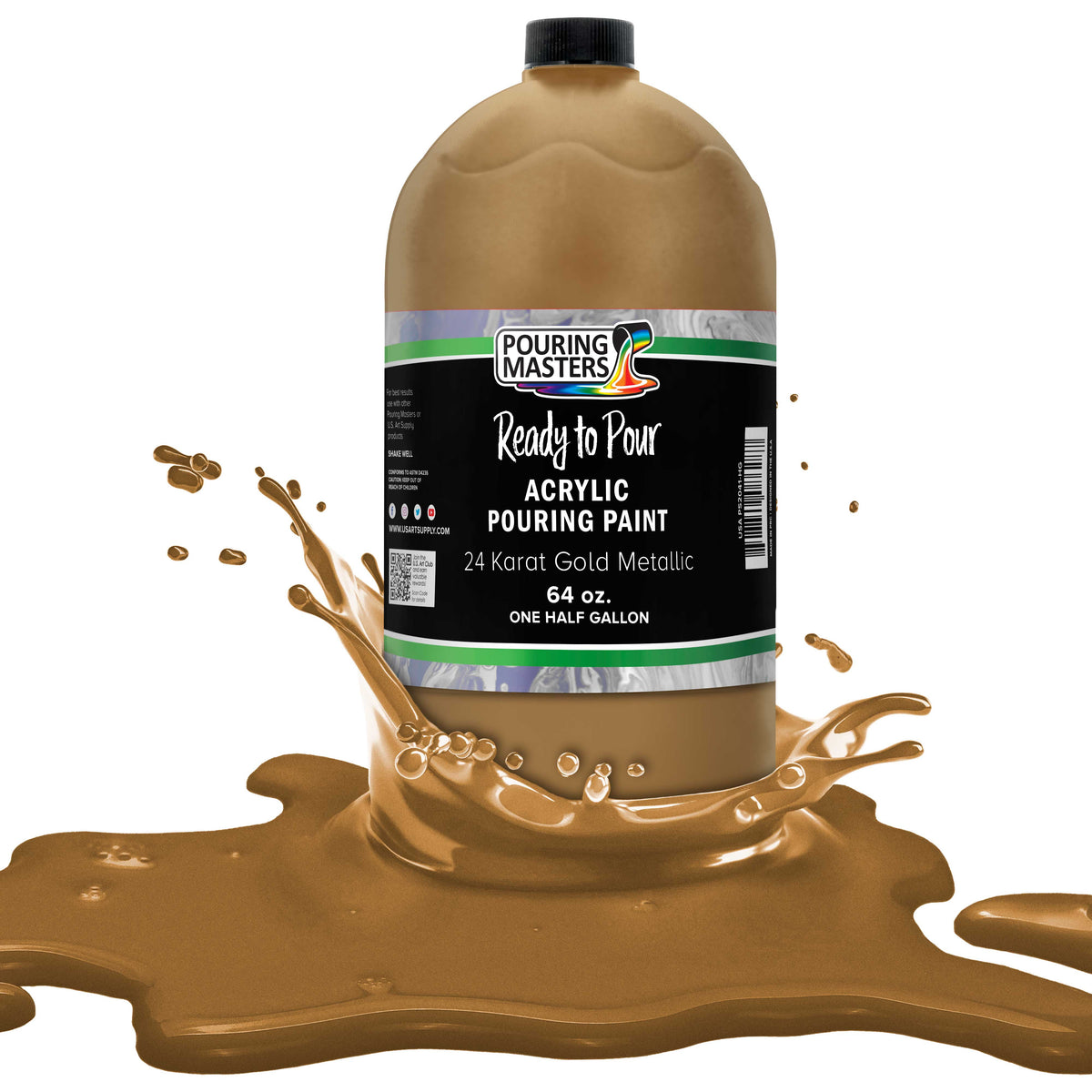 24 Karat Gold Metallic Acrylic Pouring Paint 64-Ounce K40148
