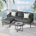 3-Piece All-Weather Wicker Sectional Sofa Set with Cushions O5322