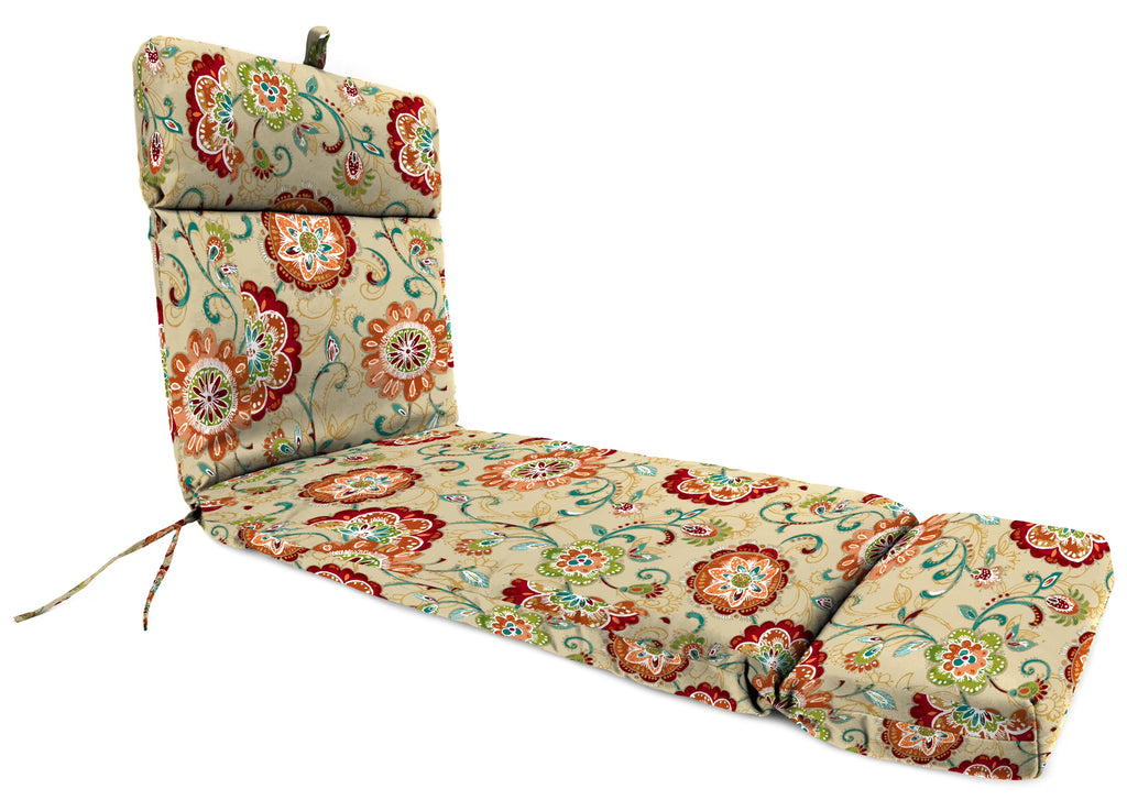 72" x 22" Multicolor Rectangle Chaise Lounge Outdoor Seating Cushion I779