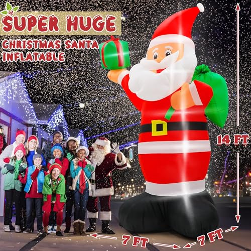 15FT Inflatable Santa Claus with 8pcs LED W354