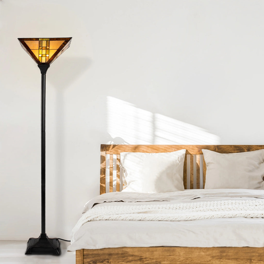 Tiffany Style Floor Lamp with LED Bulb V684