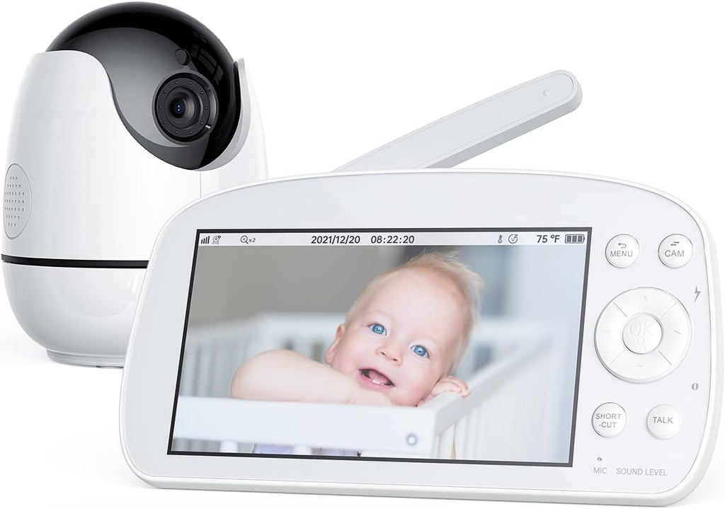 Baby Video Monitor with Camera and Audio, 720P HD Resolution, 5.5 Display, Night Vision M401296