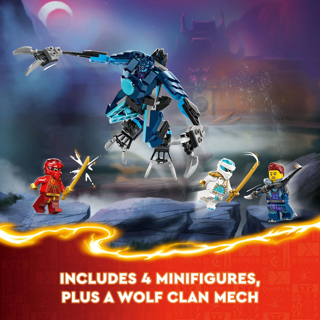 LEGO NINJAGO Kai’s Elemental Fire Mech Action Figure, Mini Ninja Toy with Red Ninja Figure plus Kai and Zane Minifigures, Adventure Set for Boys and Girls Ages 7 and Up G284053