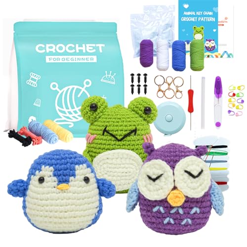 Crochet Starter Kit with Crochet Hooks, Yarn, Markers and Supplies Z7925