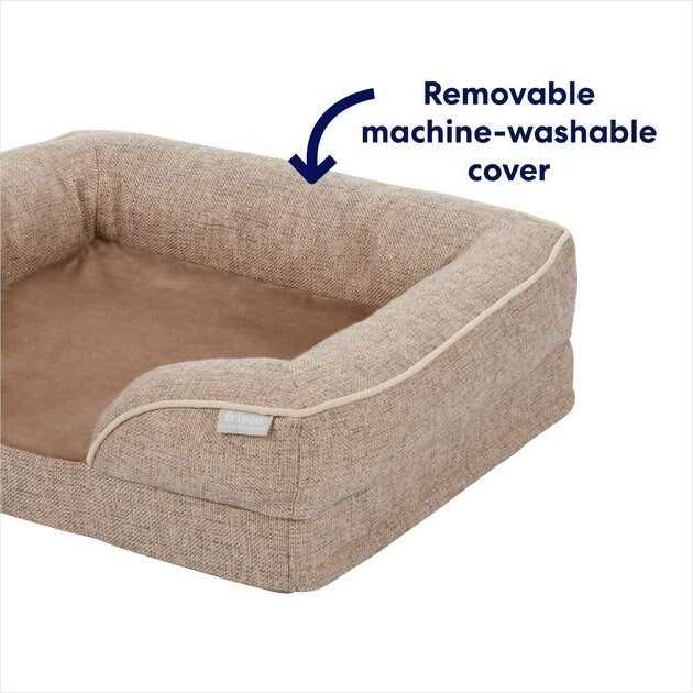Plush Orthopedic Bolster Cat Dog Bed with Removable Cover O926479