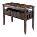 Faux Marble Console Table with 3 Baskets H316599