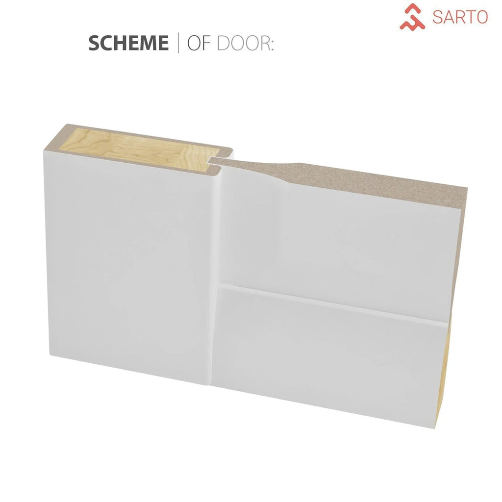 Solid French Door Clear Glass 12 lites White Silk Single Regular Panel Frame Trims Handle E5694