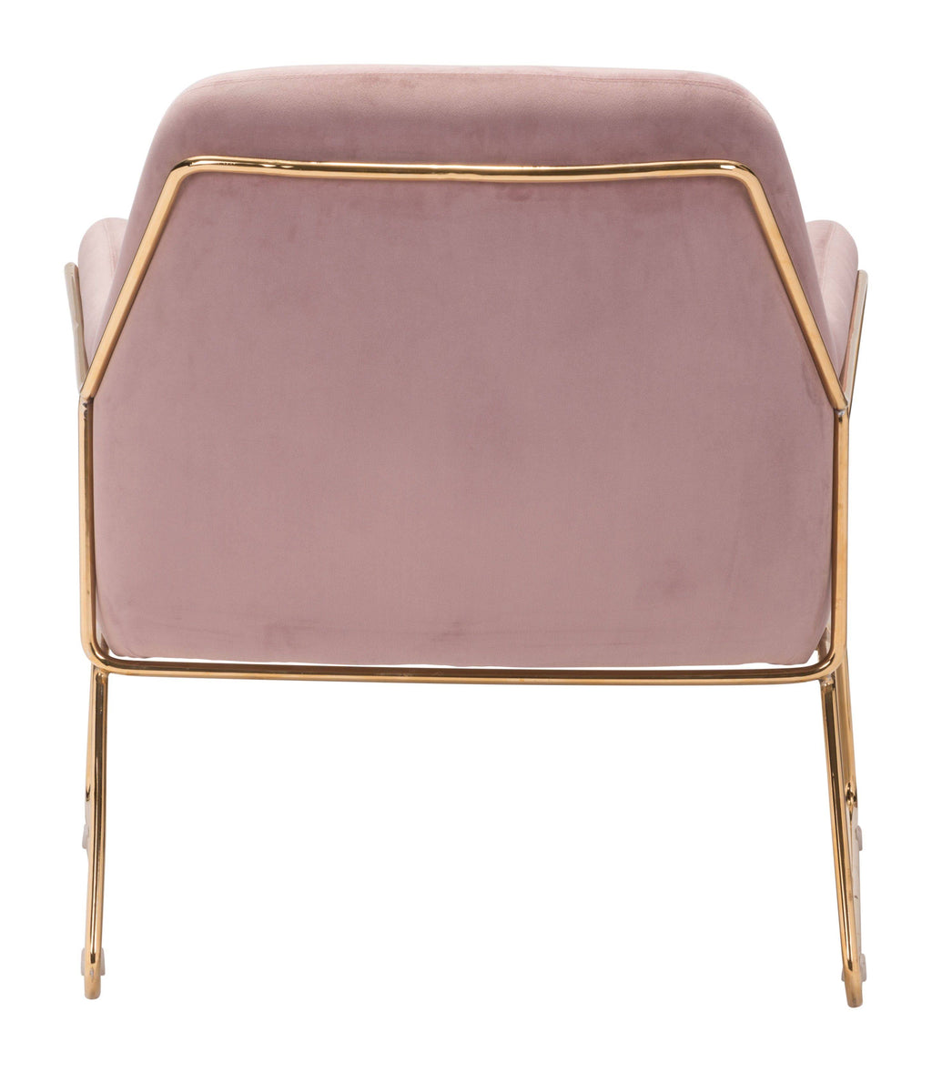 Pink Velvet Arm Chair L97119