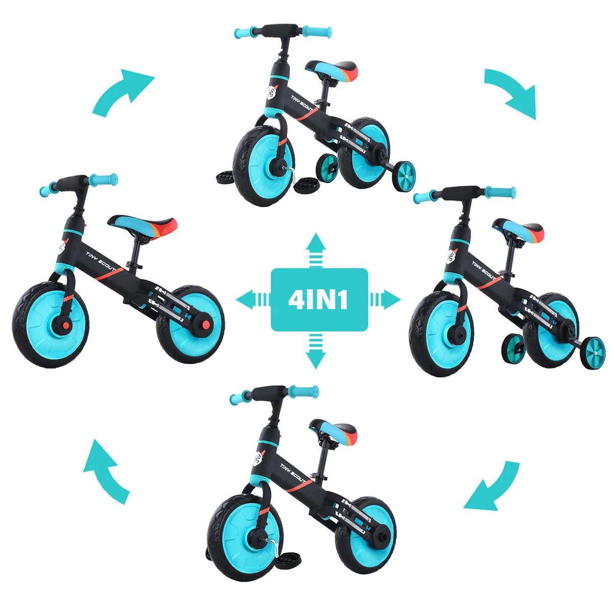 4-in-1 Kids Balance Bike Z868