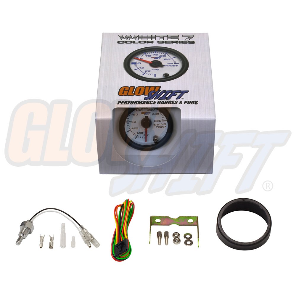 White 7 Color 260 F Transmission Temperature Gauge Kit 2-1/16 52mm C53660