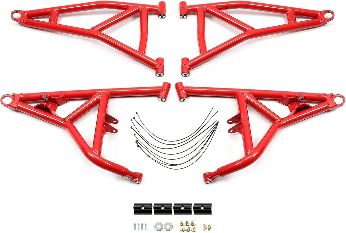 4 A Arms Upper & Lower Rods A-Arms Powder Coated Heavy Duty U96924