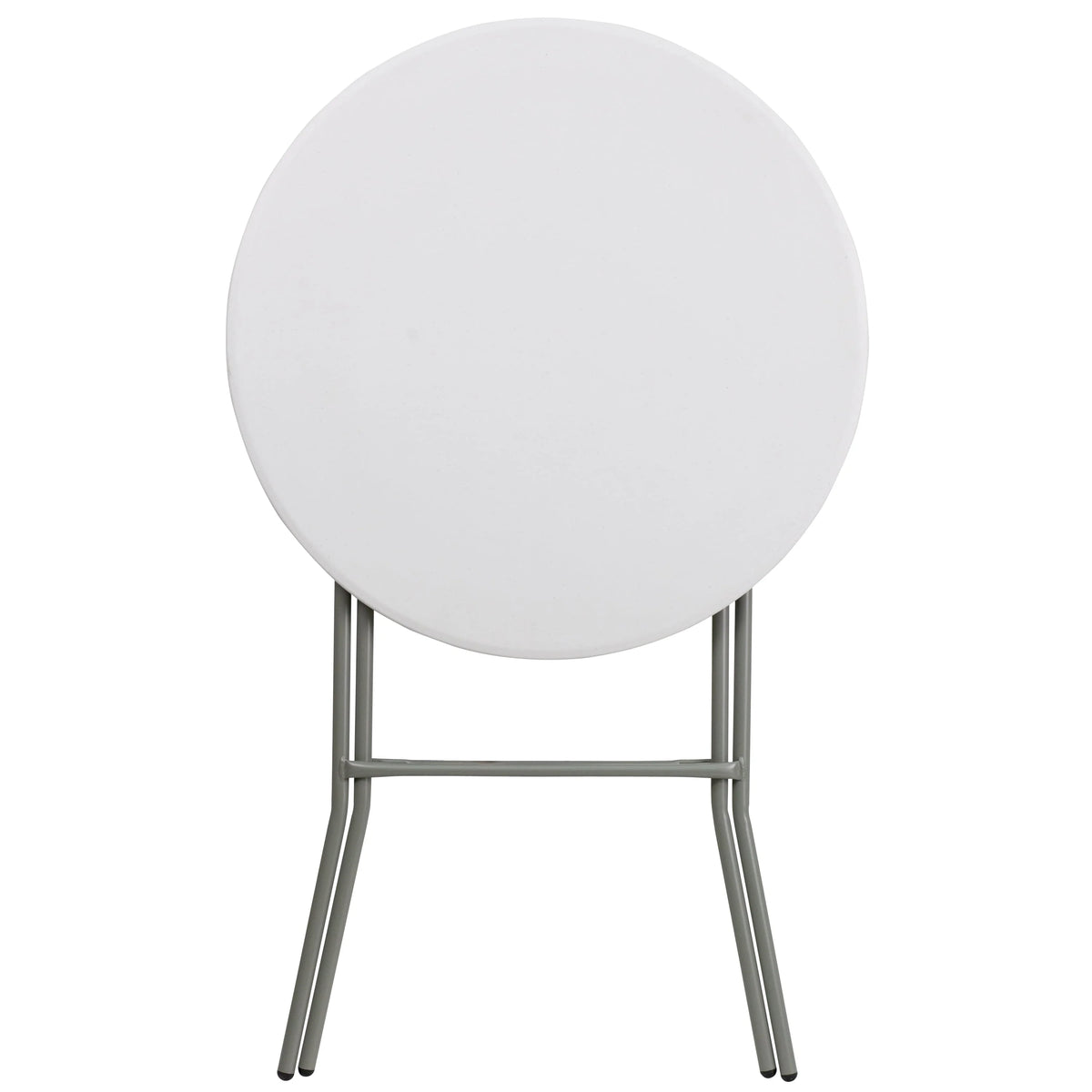 2.6-Foot Round Granite White Plastic Folding Table K611