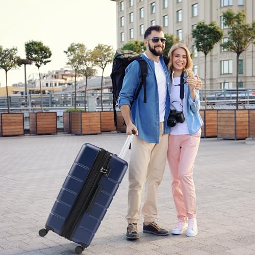 Navy Blue 24 Inch Hard Shell ABS Spinner Luggage L46473