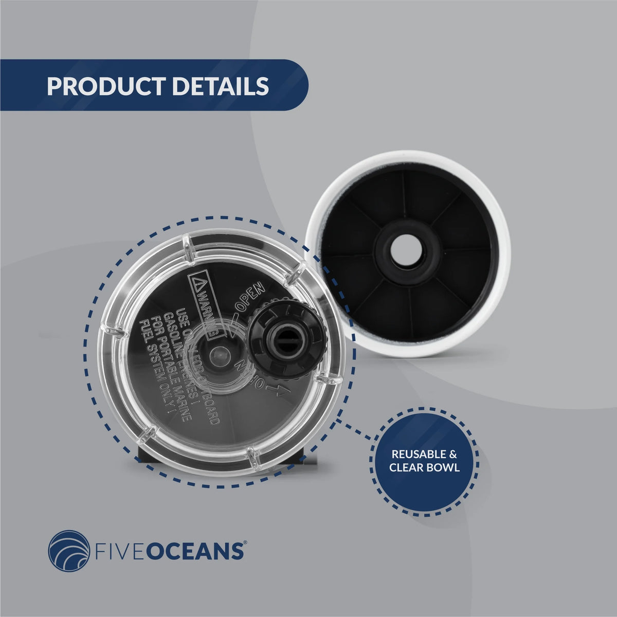 Fuel Filter Water Separator with Clear Bowl H5454