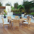 7 Piece Teak Outdoor Dining Set P886957