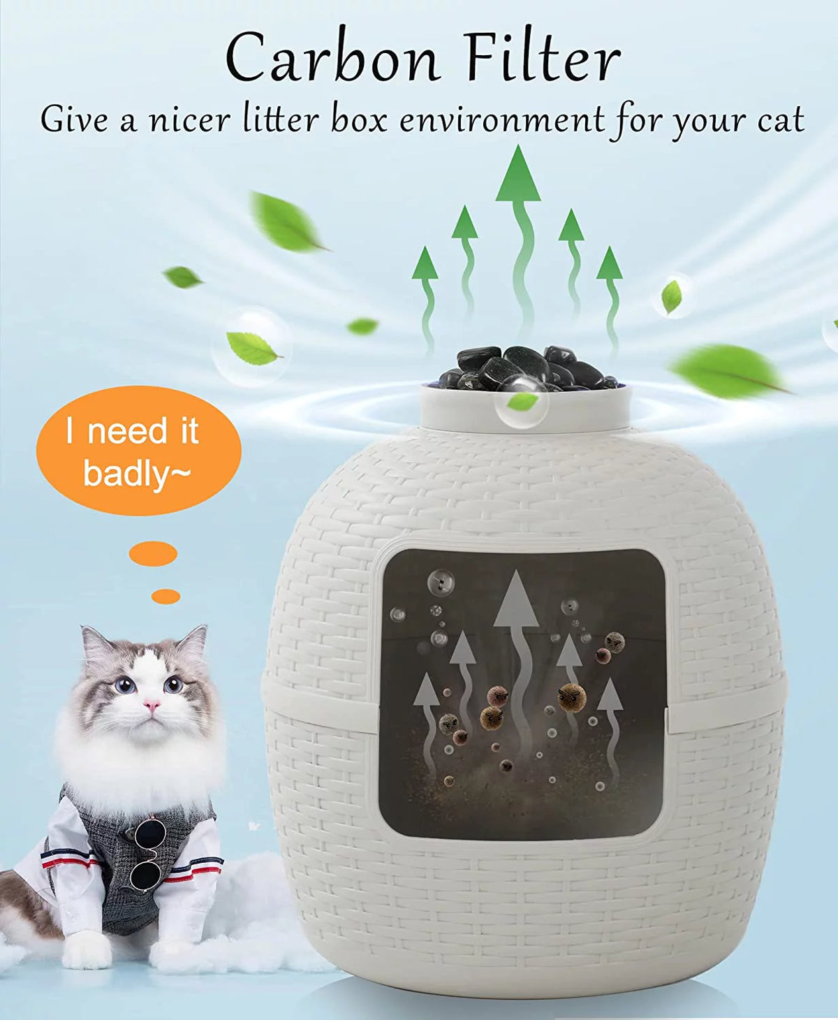 White Hidden Litter Box Furniture N653873