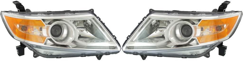 Headlight Assembly Pair for Honda Odyssey 2011 2012 2013 D30698