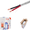100ft 18AWG 2 Conductors CL2 Rated Speaker Cable Wire, Pull Box, Pack of 2 H722099