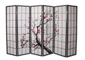 Black 4-Panel Freestanding Room Divider H238775