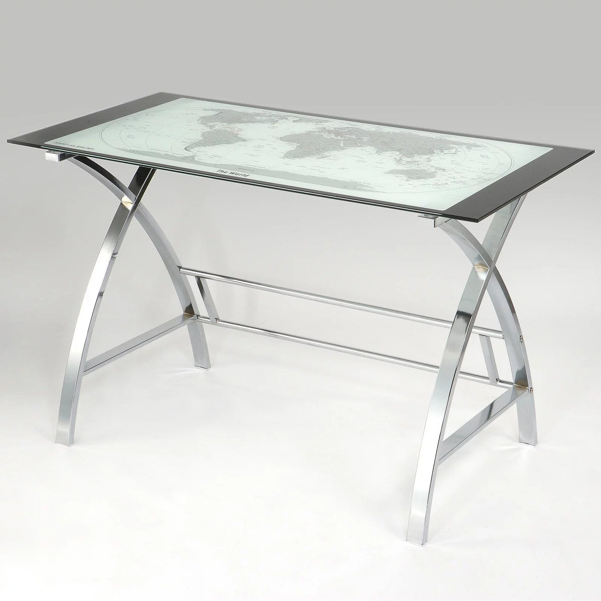 World Map Computer Desk C2911