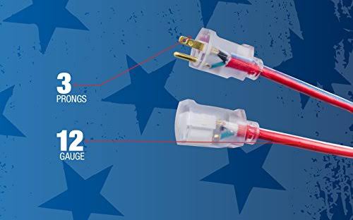 100-Feet 12/3 Extension Cord with Lighted End T995842