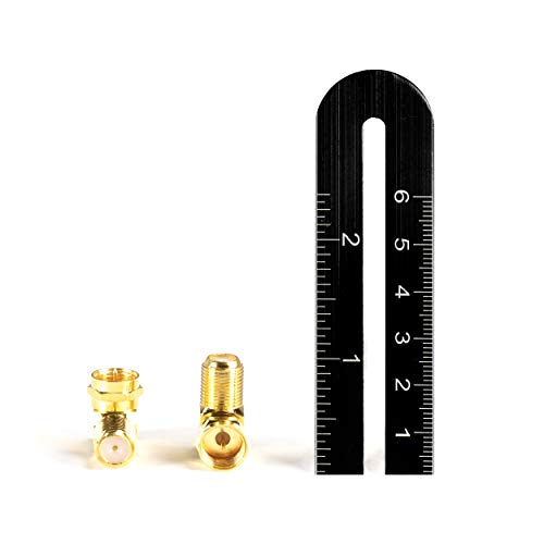 Gold Coaxial Cable Right Angle Connector 25 Pack E20784