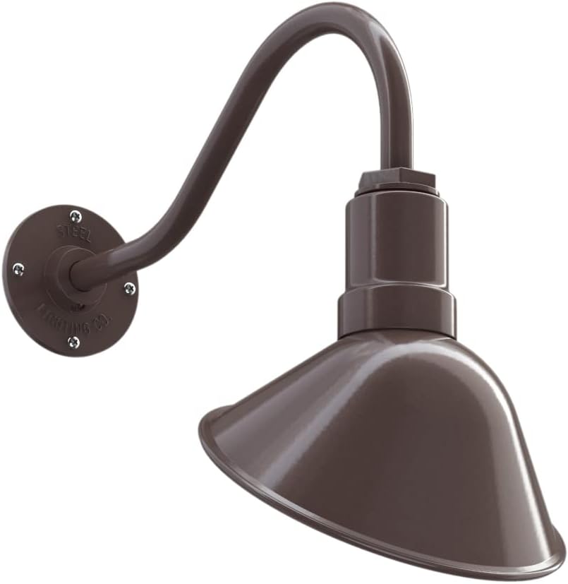 Galvanized Exterior 9 inch Dome 11 inch Gooseneck Store Sign Light W85317