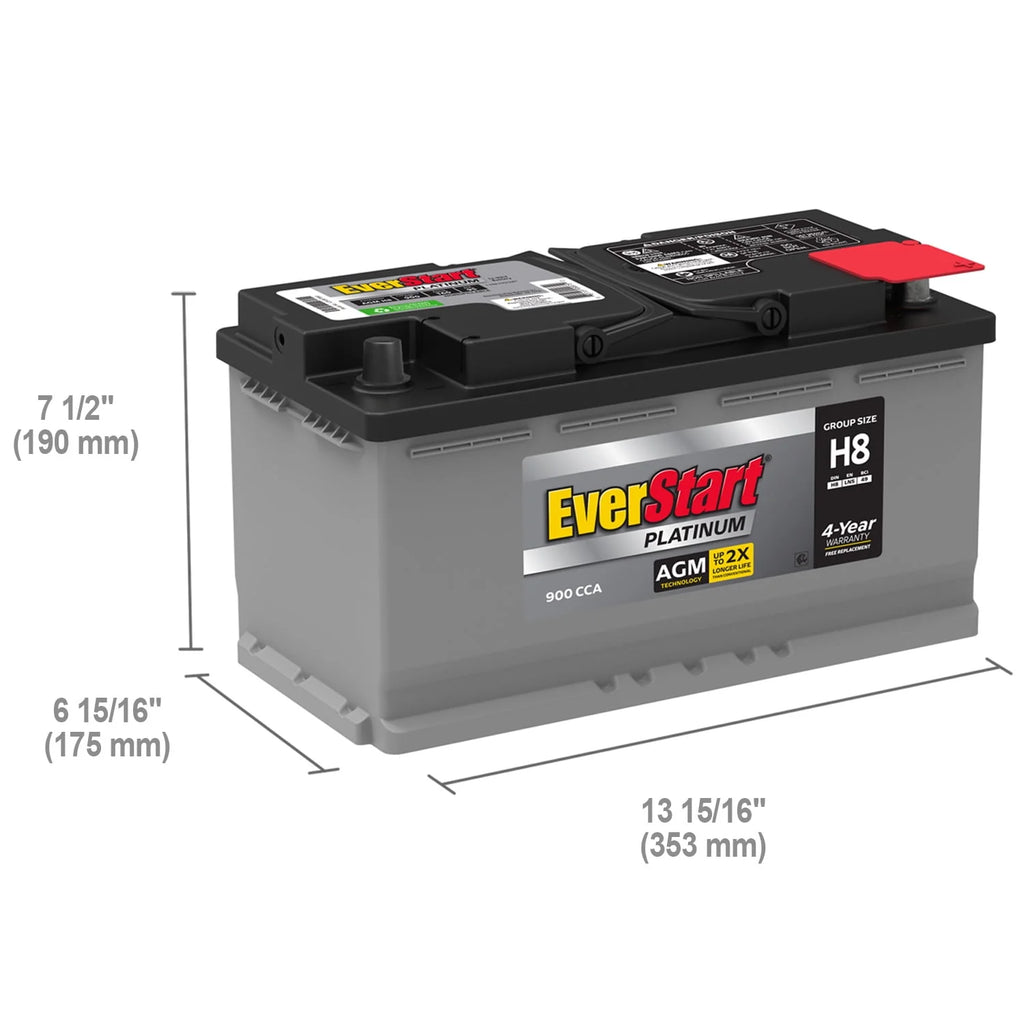 AGM Automotive Battery Group Size H8 12 Volt 850 CCA P4457