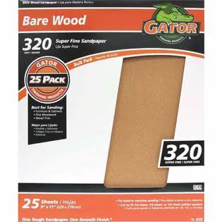 320 Grit Extra Fine Sandpaper (25-Pack) I95614