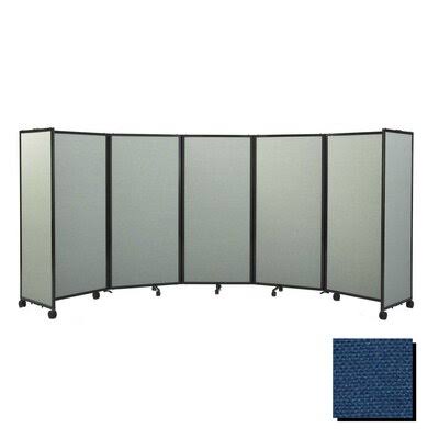 Navy Blue Mobile Accordion Room Divider S7108