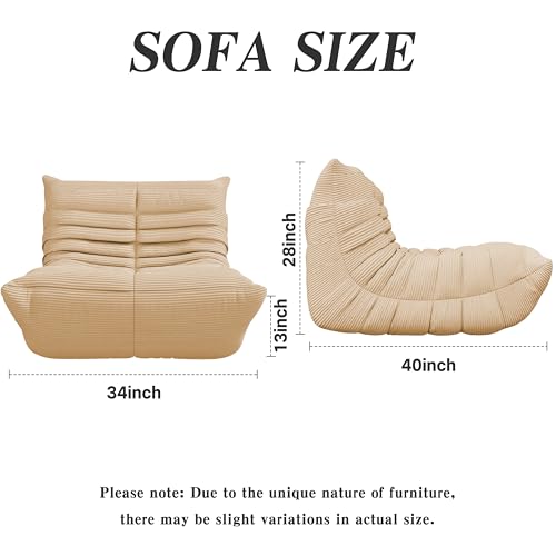 Yellow Memory Foam Bean Bag Chair D24196