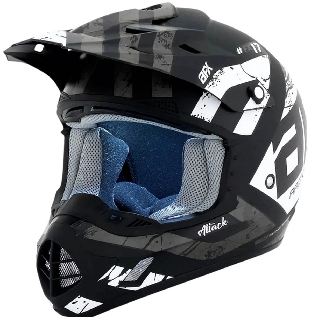 Youth MX Offroad Helmet Matte Silver B154