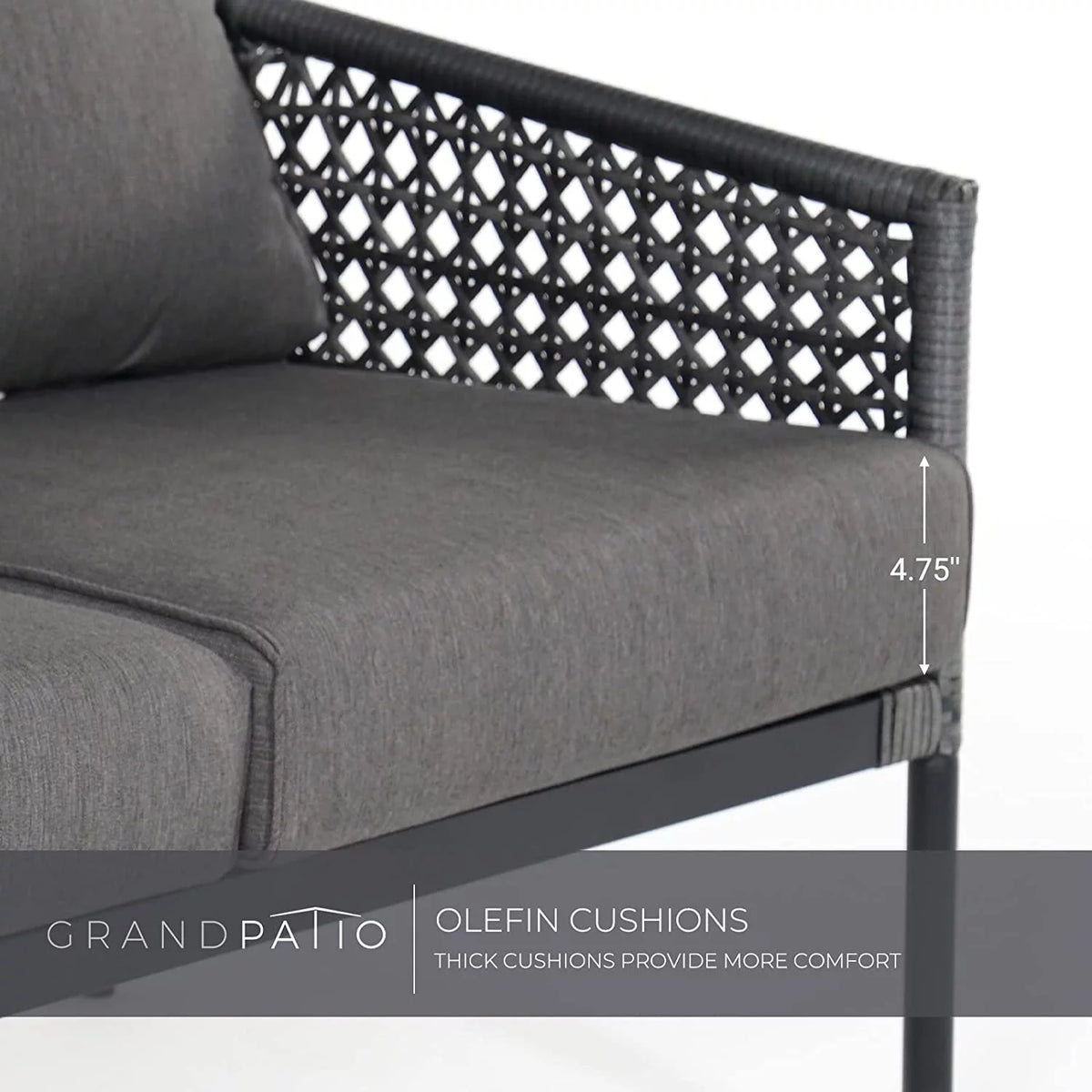 3-Piece All-Weather Wicker Sectional Sofa Set with Cushions O5322