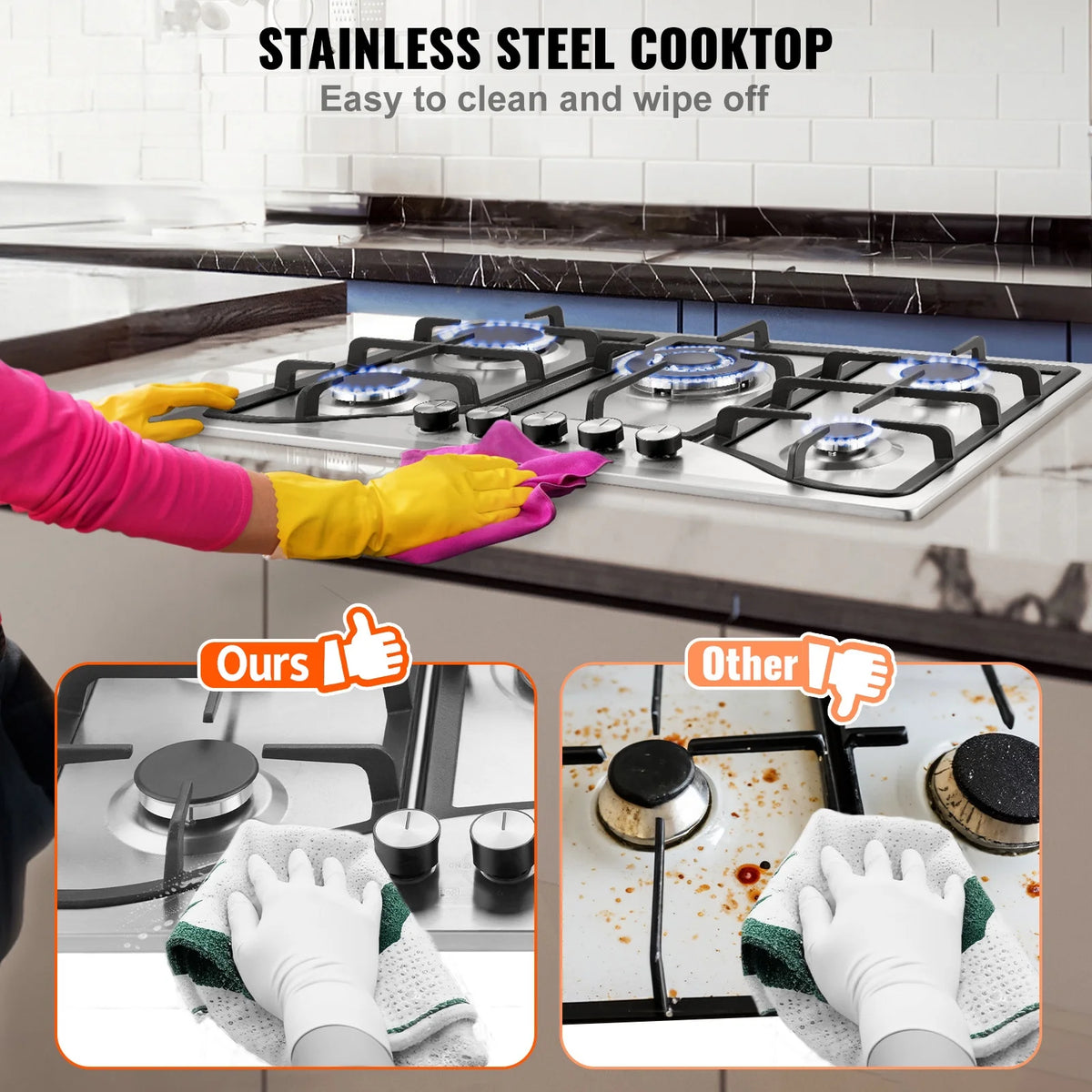 30 inch 5 Burners Gas Cooktop Y22731