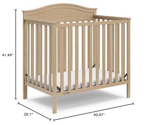 4-in-1 Convertible Mini Crib with Bonus Mattress (Driftwood) G380184