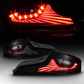 Black LED Tail Lights Brake Lamps Pair N5467
