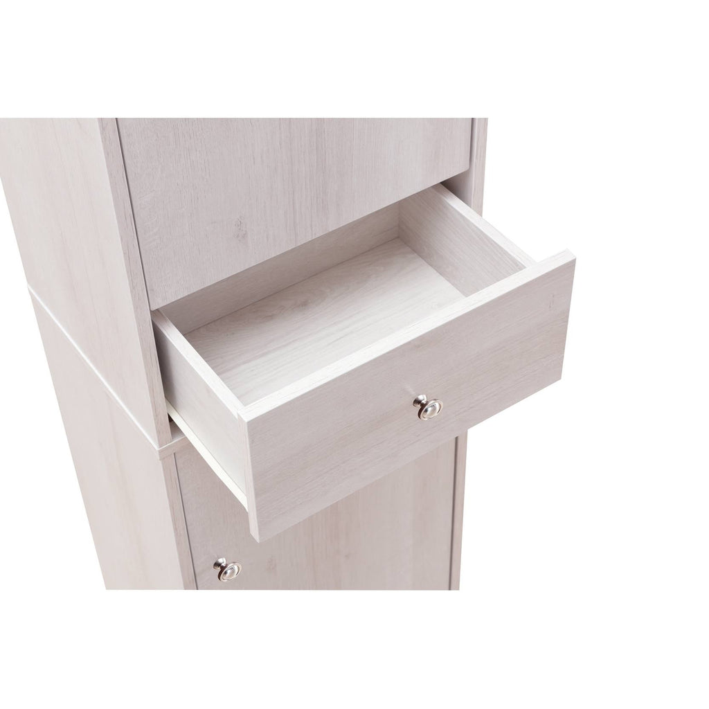 White Oak Compact Farmhouse Armoire D5310