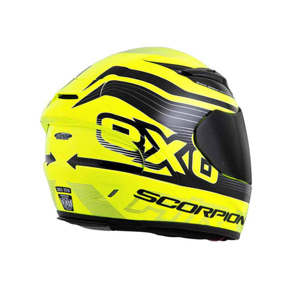 Black/Neon Full-Face Helmet N153